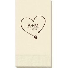 Heart Made of Arrow Guest Towels