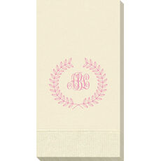 Renaissance Wreath with Monogram Guest Towels