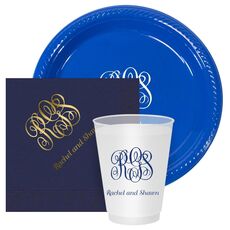 Script Monogram with Text