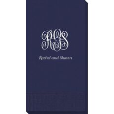 Script Monogram with Text Guest Towels