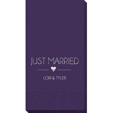 Just Married with Heart Guest Towels