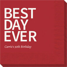 Bold Best Day Ever Napkins
