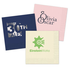 Custom Napkins with Your 1-Color Logo