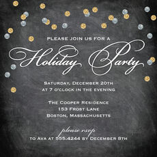 Holiday Party Confetti Invitations