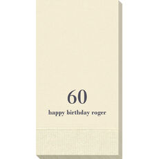 Large Number with Text Guest Towels