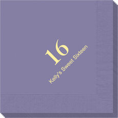 Large Number with Text Napkins