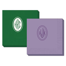 Outline Shaped Oval Monogram Napkins