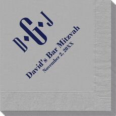 Condensed Monogram with Text Napkins