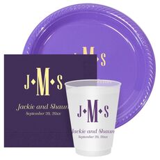 Condensed Monogram with Text