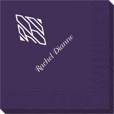 Shaped Diamond Monogram with Text Napkins