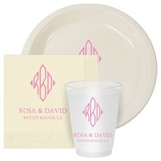 Shaped Diamond Monogram with Text