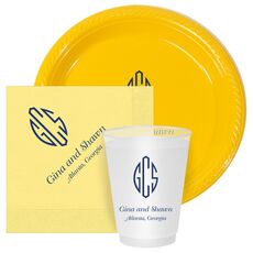 Shaped Oval Monogram with Text