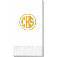 Framed Rounded Monogram Guest Towels