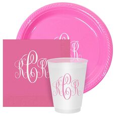 Interlocking Script Monogram with Small Initials