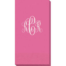Interlocking Script Monogram with Small Initials Guest Towels
