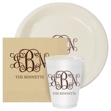 Vine Monogram with Text