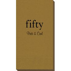 Big Number Fifty Guest Towels