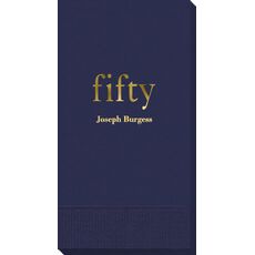 Big Number Fifty Guest Towels