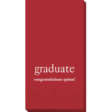 Big Word Graduate Guest Towels