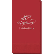 Elegant 40th Anniversary Guest Towels