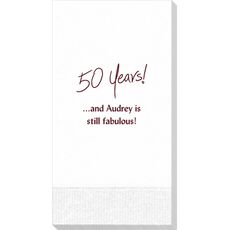 Fun 50 Years Guest Towels