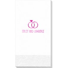 Modern Wedding Rings Guest Towels
