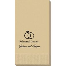 Modern Wedding Rings Guest Towels