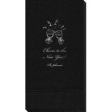 Toasting Wine Glasses Guest Towels