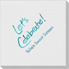 Fun Let's Celebrate Linen Like Napkins