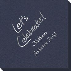 Fun Let's Celebrate Linen Like Napkins