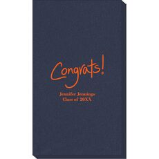 Fun Congrats Linen Like Guest Towels