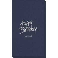 Fun Happy Birthday Linen Like Guest Towels