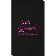 Fun Let's Celebrate Linen Like Guest Towels