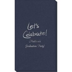 Fun Let's Celebrate Linen Like Guest Towels