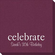 Big Word Celebrate Linen Like Napkins