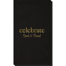 Big Word Celebrate Linen Like Guest Towels