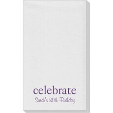 Big Word Celebrate Linen Like Guest Towels