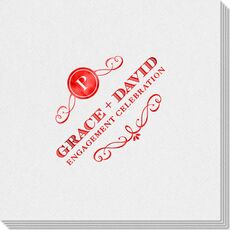 Initial Scroll Linen Like Napkins