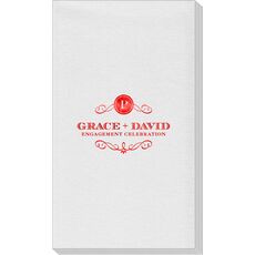 Initial Scroll Linen Like Guest Towels