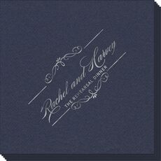 Bellissimo Scrolled Linen Like Napkins