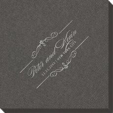 Bellissimo Scrolled Linen Like Napkins