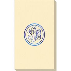 Double Circle Monogram Linen Like Guest Towels