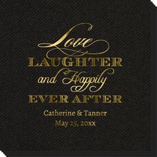 Love Laughter Ever After Linen Like Napkins