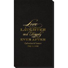 Love Laughter Ever After Linen Like Guest Towels