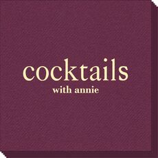 Big Word Cocktails Linen Like Napkins
