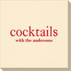 Big Word Cocktails Linen Like Napkins