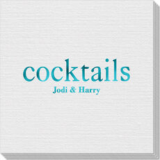 Big Word Cocktails Linen Like Napkins