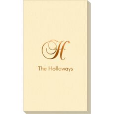 Elegant Initial Linen Like Guest Towels