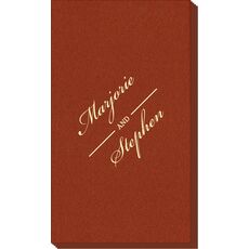 Duo Name Linen Like Guest Towels