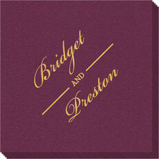 Duo Name Linen Like Napkins